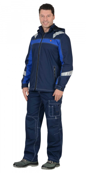 Куртка "Сидней" синий/васильковый и СОП (тк.Rodos,245)